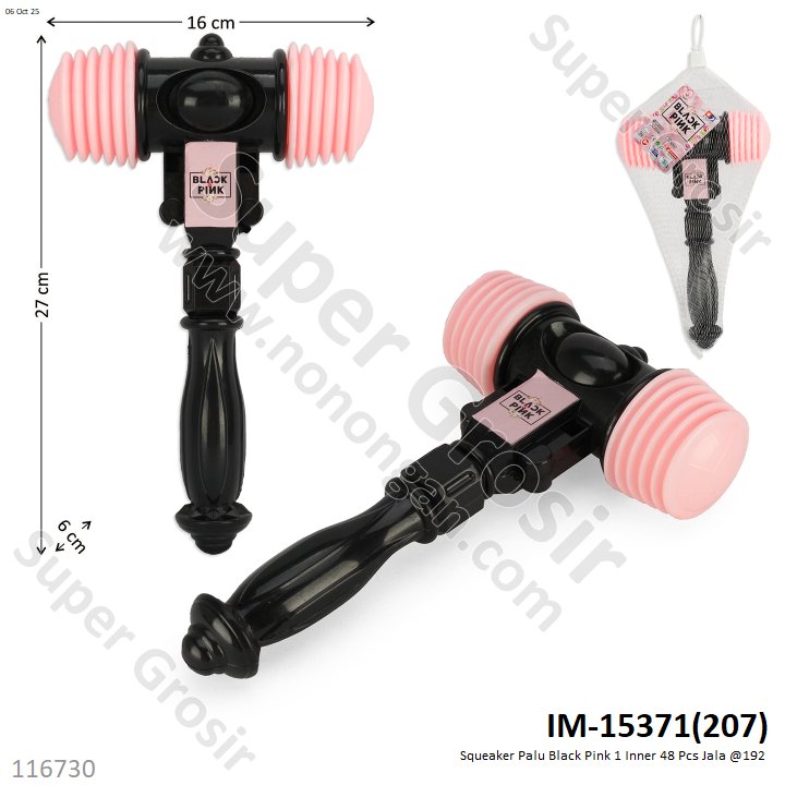 Squeaker Palu Black Pink 1 Inner 48 Pcs Jala @192