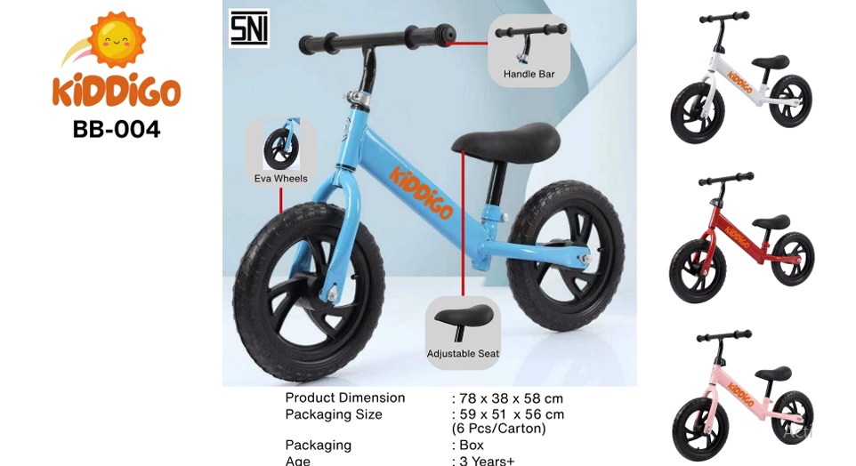 Tunggangan Sepeda Balance Bike Kiddigo Box @6