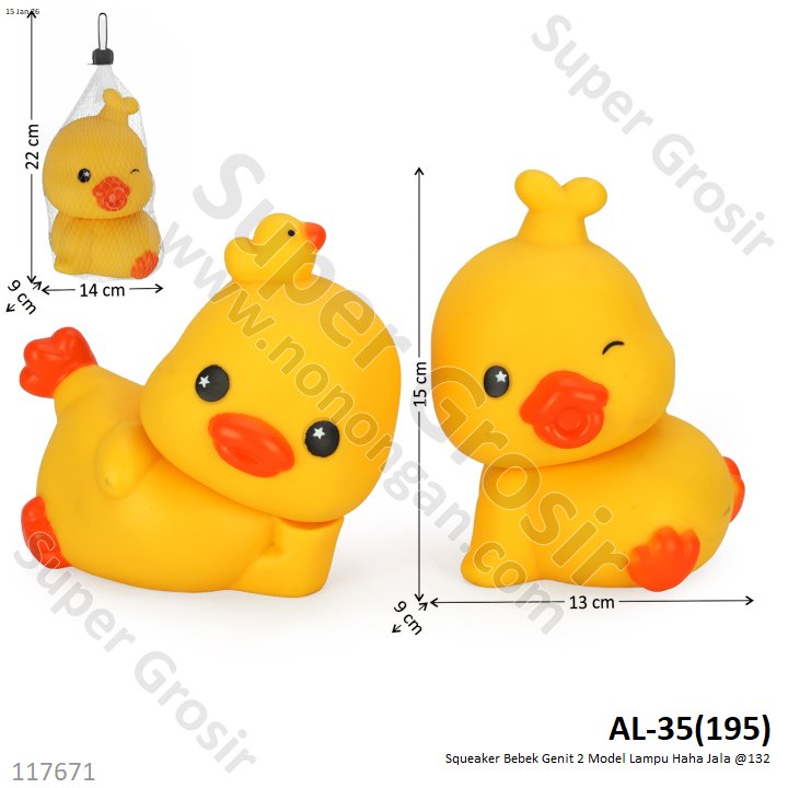 Boneka Cit-cit Bebek Genit 2 Model Lampu Haha Jala @132
