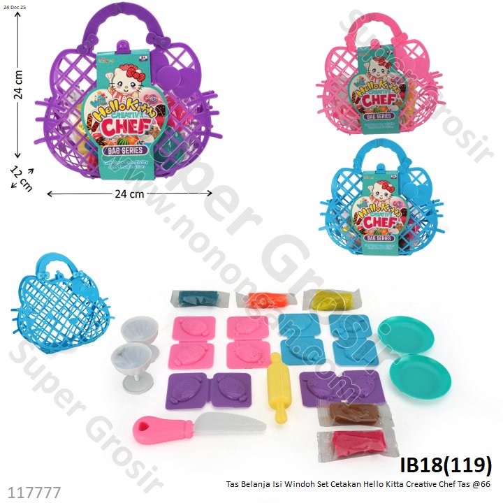 Tas Belanja Isi Windoh Set Cetakan Hello Kitta Creative Chef Tas @66