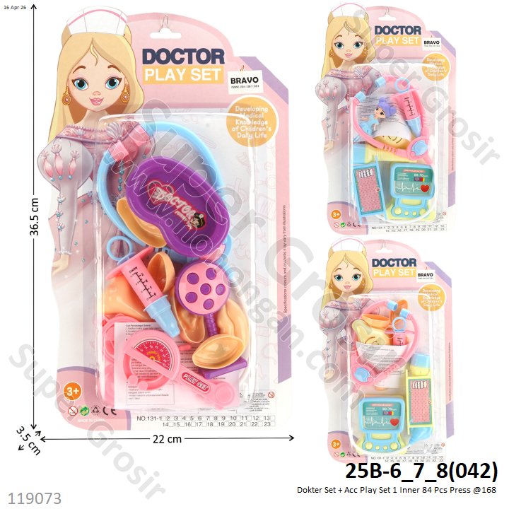 Dokter Set + Acc Play Set 1 Inner 84 Pcs Press @168