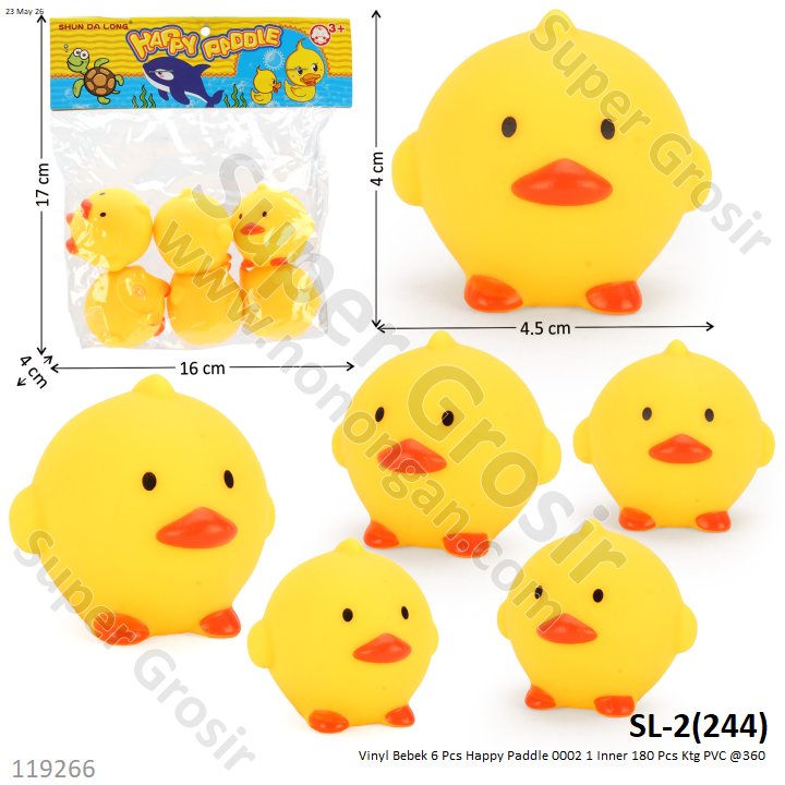 Vinyl Bebek 6 Pcs Happy Paddle 0002 1 Inner 180 Pcs Ktg PVC @360