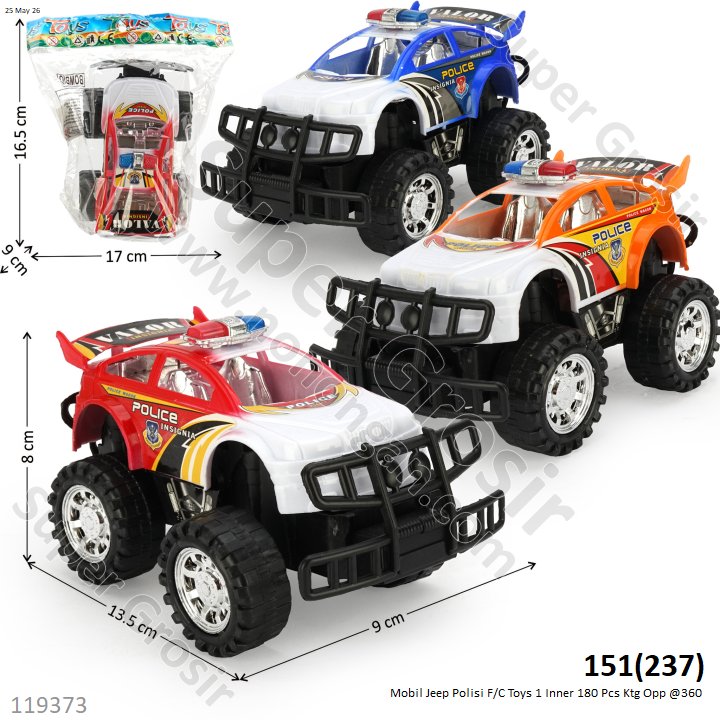 Mobil Jeep Polisi F/C Toys 1 Inner 180 Pcs Ktg Opp @360