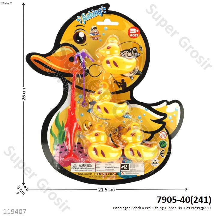 Pancingan Bebek 4 Pcs Fishing 1 Inner 180 Pcs Press @360