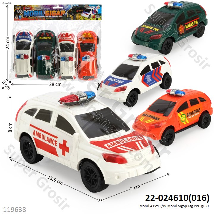 Mobil 4 Pcs F/W Mobil Sigap Ktg PVC @60