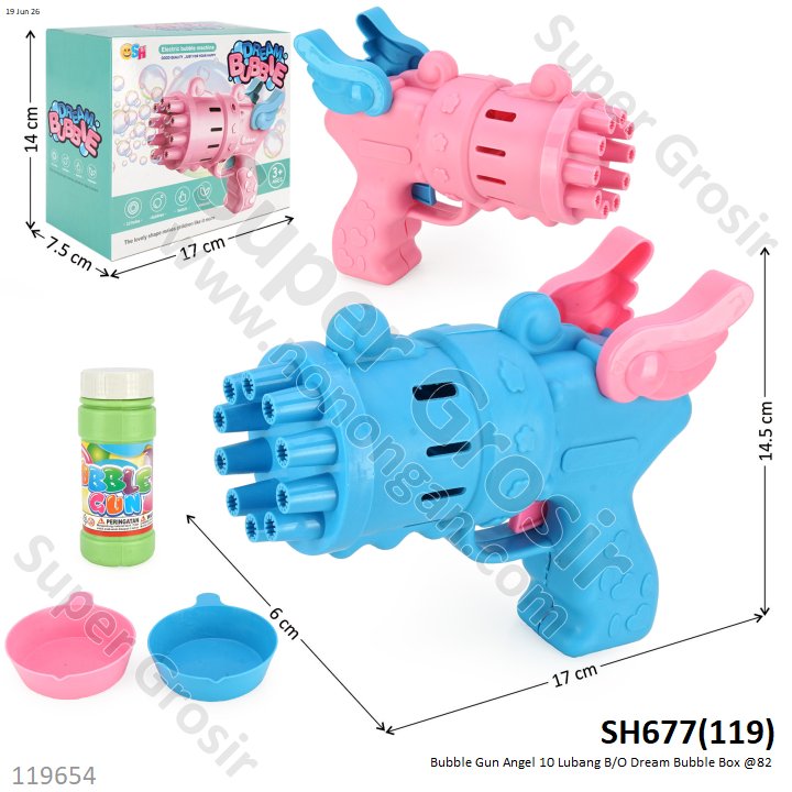 Bubble Gun Angel 10 Lubang B/O Dream Bubble Box @82