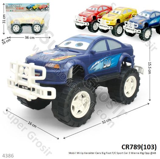 Mobil Big Foot The Cars F/C Sport Car Ktg PVC @48