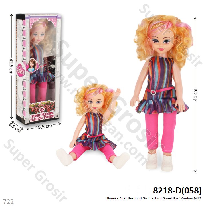Boneka Anak Beautiful Girl Fashion Sweet Box Window @40