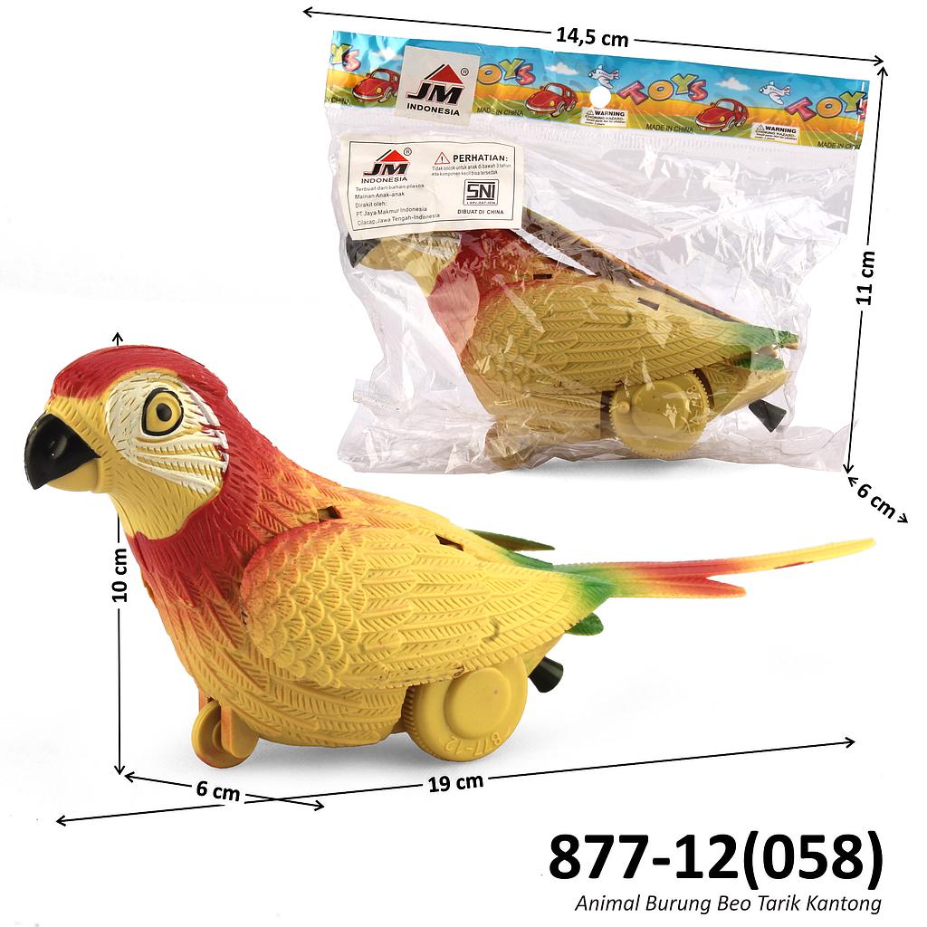 Mainan Tarik Burung Macaw P/S 19 cm Toys Ktg Opp @576
