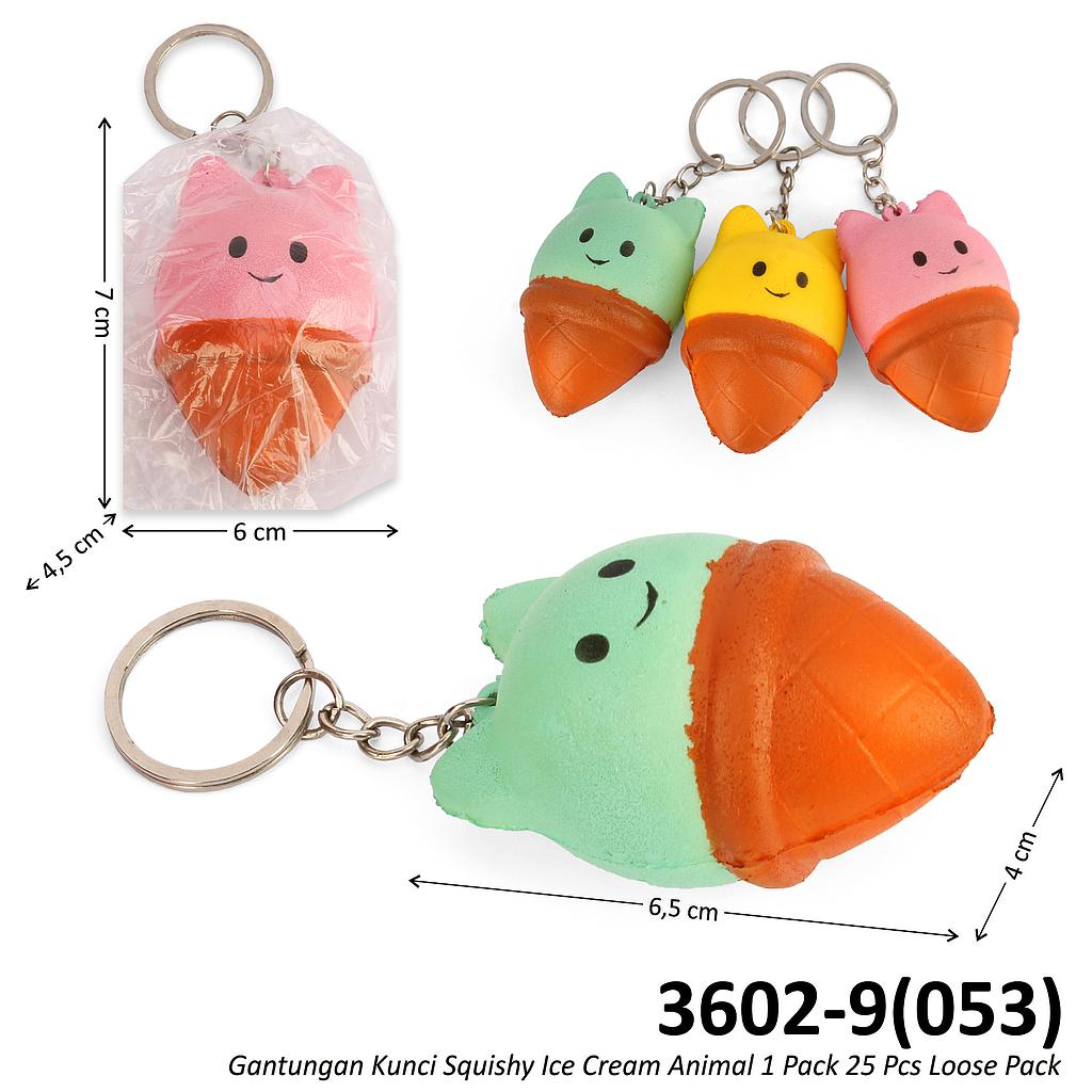 Gantungan Kunci Squishy Es Krim Animal 1 Pack 25 Pcs Ktg Opp @1200
