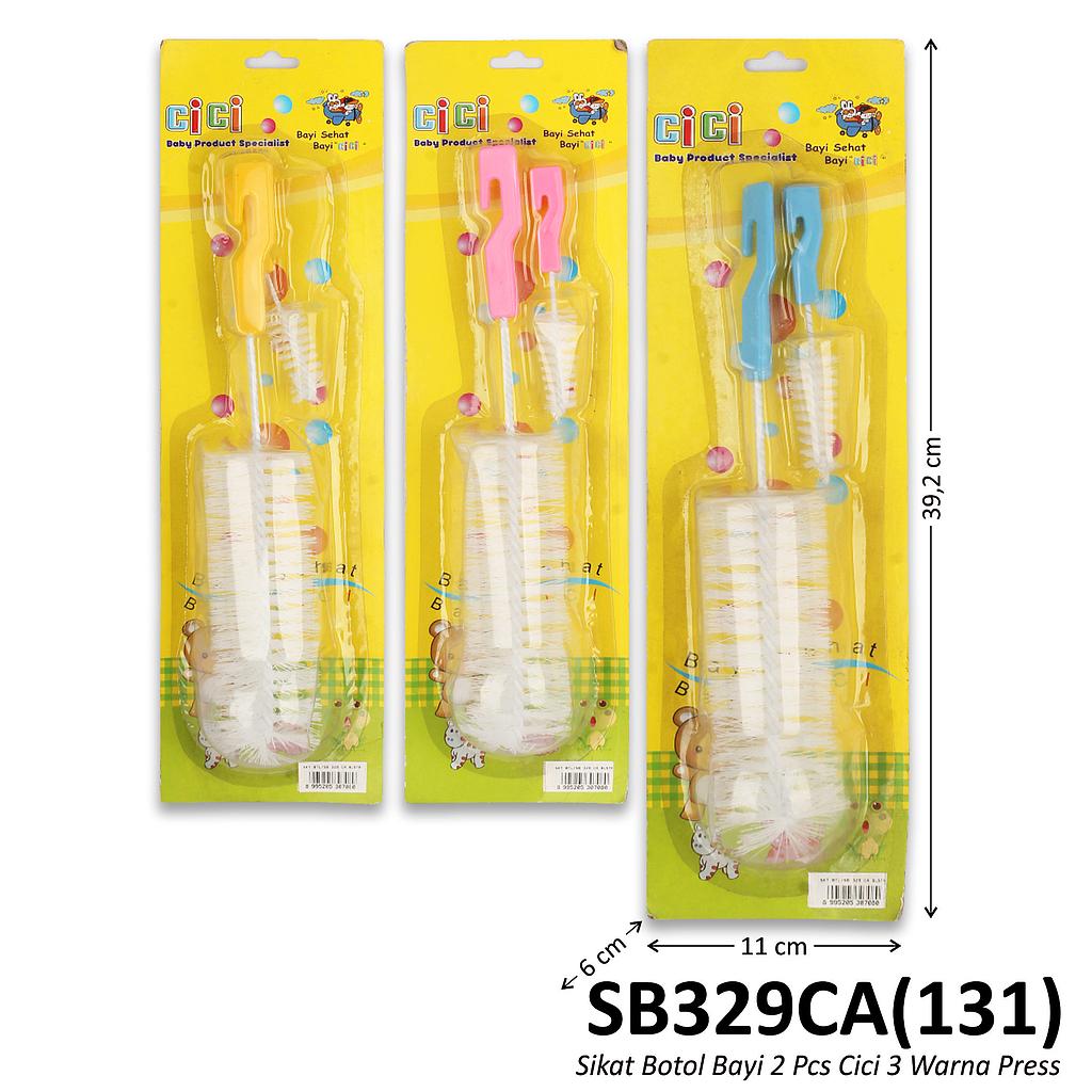 Sikat Botol Bayi 2 Pcs Cici 3 Warna Press @78
