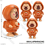 Boneka Ganti Muka Karakter 2 In 1 Gantungan Kunci 1 Pack 12 Pcs Ktg Opp @300