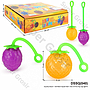 Squishy Buah + Tali Mesh Squish Ball 1 Box 24 Pcs Ktg Opp @576